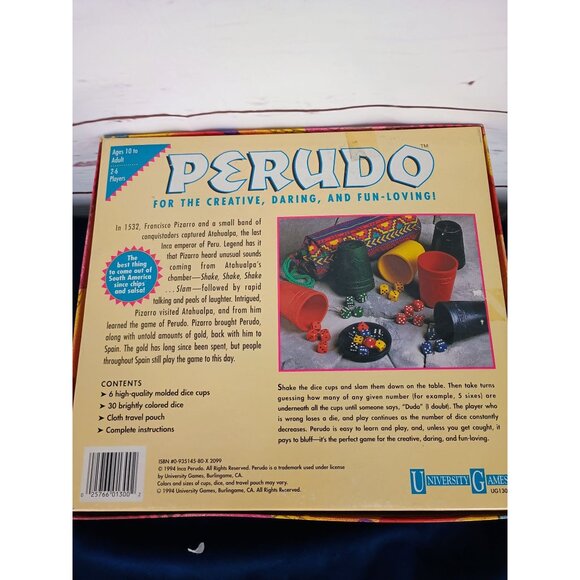 Perudo Dice Game For The Creative Daring & Fun-Loving Adults 2-6 Players Ages 10 - Picture 2 of 8